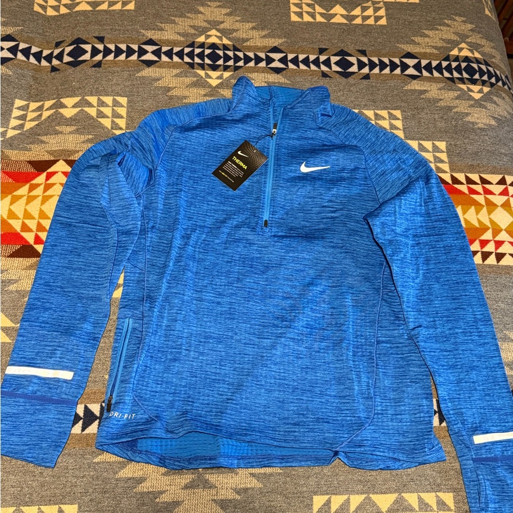 Nike Therma Blue Half-Zip Top